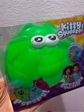 PPNC Kitty Squeeze Sensory Toy. Purrfect Squish Pspsps. Green